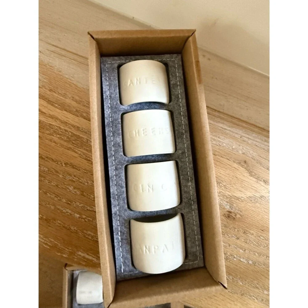 Anthropologie Cheers To You Napkin Rings Anthropologie Set of 4 NIB